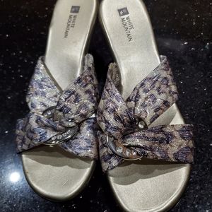 NWOT White Mountain Multi Colored Wedge Sandal
